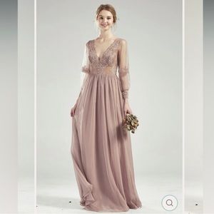 Renz Bridal Lace and Chiffon Wedding Dress